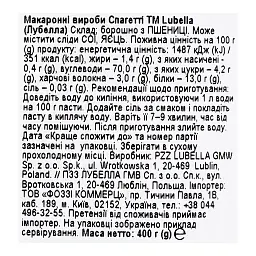 Макаронні вироби Lubella Спагеті 400 г - мініатюра 3