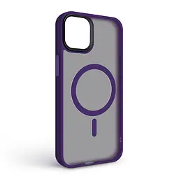 Чехол для Apple iPhone 15 Plus, Uniq MagCase, фиолетовый, противоударный, панель-накладка с MagSafe, ударопрочный TPU+PC, с магнитом MagSafe, поддержка полноценной беспроводной зарядки, ArmorStandart (ARM75312) - мініатюра 2