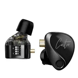 Вакуумні навушники KZ Castor Bass Hi-Fi дротові IEM з подвійним динамічним драйвером (Чорний) - мініатюра 2