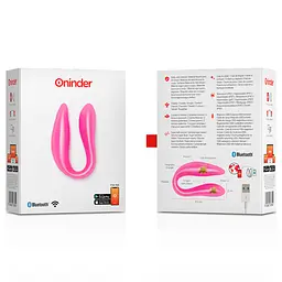 Смарт вібратор для пар DOUBLE PLEASURE, колір: рожевий Oninder (Іспанія) Oninder O937690 103162 - мініатюра 6
