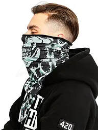 Бандана BUFF Polar Bandana sinister black/black Різнокольоровий - мініатюра 2