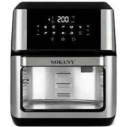 Аерофритюрниця безмасляна Sokany SK-ZG-802 12л електрична з сенсорним керуванням, таймер 1800Вт