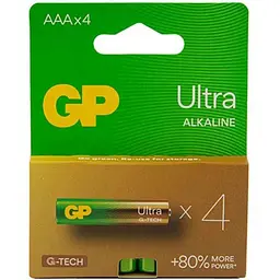 Батарейка GP LR03 4шт ULTRA ALKALINE 24AU-U4 лужна