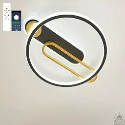 Керована світлодіодна люстра MENSOLA 80W R-APP-530х450x60-BLACK/GOLD/WHITE ESLLSE