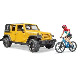Джип Bruder Jeep Rubicon з фігуркою велосипедиста на спортивному байку 1:16 (02543) - мініатюра 2