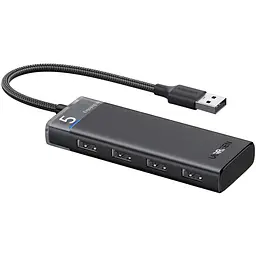 Хаб USB 3.0 -> 4хUSB-A 3.2 Gen1 10Gbps Black CM219 Ugreen
