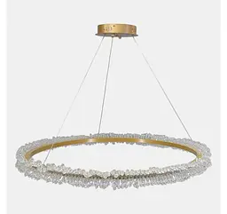 Велика підвісна LED люстра-кільце Artlight 2055/800GD золотий сатин діаметром 88 см та потужністю 38W - мініатюра 2
