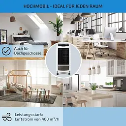 Мобільний кондиціонер вентилятор OneConcept Carribean Blue (10028181) - мініатюра 5