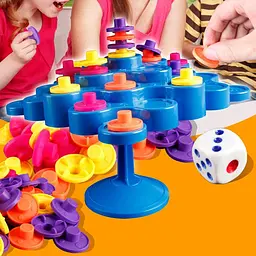 Настільна інтерактивна гра Ummi 707-30 Topple Tower Game Blue - мініатюра 5