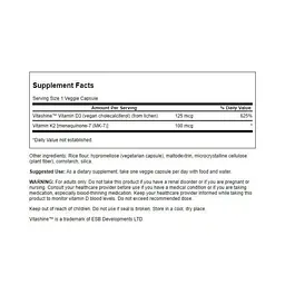 Вітаміни Swanson Extra Strength D3 & K2, 60 капсул - мініатюра 2