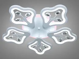 Стельова LED-люстра з диммером та підсвічуванням, 95W - мініатюра 3