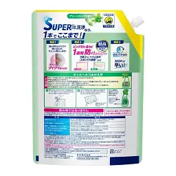 Японський спрей-пінка для очищення ванної Kao Bath Magiclean Super, аромат зеленої трави, поповнення 1200 мл - мініатюра 2
