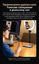 Двоканальна карта захоплення аудіо/відео UGREEN UG501 2 входи HDMI до 4K 30 Гц вихід USB-C до 1080p 60 Гц запис двох джерел за нестачі живлення потрібне USB-C 5 В мікрофонний і лінійний входи 3,5 мм USB 3.2 Gen 2 YUY2/MJPEG картинка в картинці й перемикання камер через програму трансляцій дві платформи через дві програми LED-індикація алюмінієвий корпус із вентиляцією силіконова основа кабель USB-C ↔ USB-C з адаптером USB-A у комплекті космічний сірий (35867) - мініатюра 9