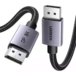 Кабель мультимедійний DisplayPort M to DisplayPort M 5.0m 8K60Hz 32.4Gbps black Ugreen (45039)