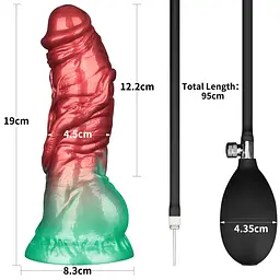 Фалоімітатор Lovetoy Dual Density 7.5’’ 19 см (червоний) - мініатюра 2