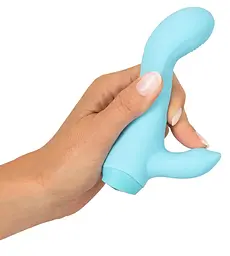 Вібратор-кролик Cuties Mini 13.7 см блакитний - мініатюра 6
