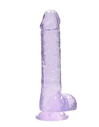 Фалоімітатор - Realrock Dildo 8" Purple - мініатюра 6