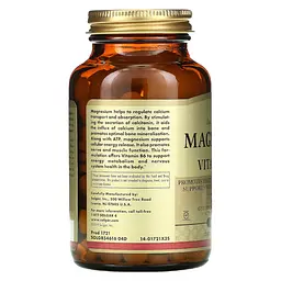Вітаміни та мінерали Solgar Magnesium with Vitamin B6, 250 таблеток - мініатюра 2