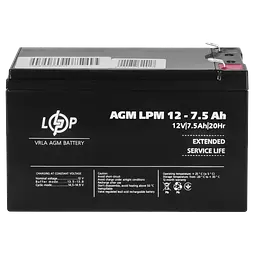 Акумулятор LogicPower AGM LPM 12V - 7.5 Ah (LP3864) - мініатюра 4