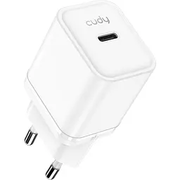 Зарядний пристрій Cudy 20W GaN 1×USB-C QC+PD 3.0 вилка EU для iPhone 12 і новіших (CH20_EU)