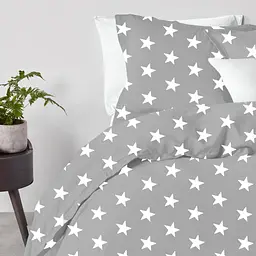 Комплект постільної білизни Cosas White stars CS1 Сімейний сірий (StarsB_Grey_160x2) - мініатюра 2