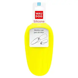 Поїлка насадка на пляшку Waudog Silicone, 16,5х9 см, жовтий (50778)