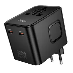 Мережевий зарядний пристрій Hoco AC31 USB/2 Type-C PD 25W чорний - мініатюра 3