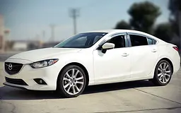 Дефлектори вікон вітровики для Mazda 6 2013- З Молдингом Хром