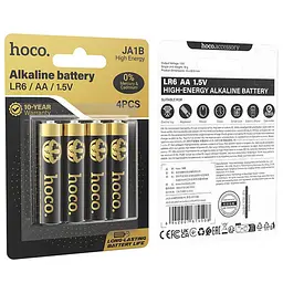Батарейки Hoco JA1B AA LR6 Alkaline 4 pcs Black - мініатюра 2