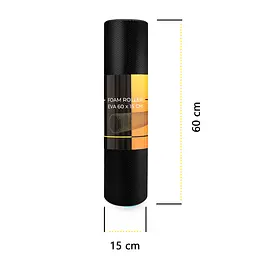 Масажний ролик Cornix EVA+ 60 x 15 см (валик, ролер) XR-0310 Black - мініатюра 2