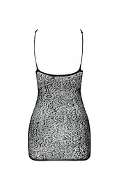 Ажурна мінісукня на тонких бретелях Passion BS096 One Size, red, плетіння на грудях - мініатюра 4