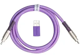 Кабель Keychron USB-A/USB-C USB-C заряджання/синхронізації Keychron, 1м, Type-C, Double-Sleeved Geek, фіолетовий (CAB23_KEYCHRON)