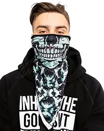 Бандана BUFF Polar Bandana sinister black/black Різнокольоровий - мініатюра 3