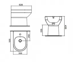 Біде підлогове AM.PM Spirit C703111WH, Білий - мініатюра 2