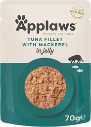 Вологий корм для котів у желе Applaws Tuna with Mackerel in Jelly - тунець зі скумбрією, 70 г