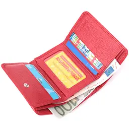 Шкіряний яскравий гаманець для жінок ST Leather 22505 червоний - мініатюра 6