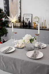 Скатертина 132х120 см Перлина Silver ПРОВАНС (037590) - мініатюра 2