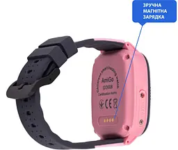 Дитячий смарт-годинник AmiGo GO008 MILKY GPS WIFI (Pink) [61001] - мініатюра 4