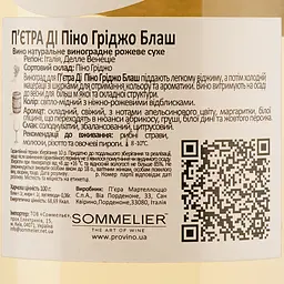 Вино Pietra di Pinot Blush Tre Venezie IGT, рожеве, сухе, 0,75 л - мініатюра 3