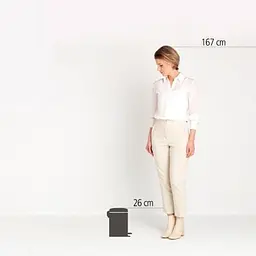 Бак для сміття Brabantia NewIcon, з педаллю, 3 л, бежевий (149887) - мініатюра 5