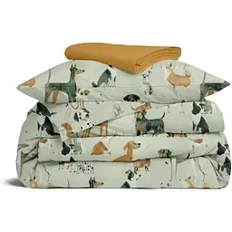 Комплект постільної білизни Cosas Happy dogs CS3 Підлітковий оливковий (HappyDogs_El80-16Mustard_155)