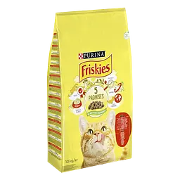 Сухий корм для котів Friskies, з яловичиною, куркою та овочами, 10 кг