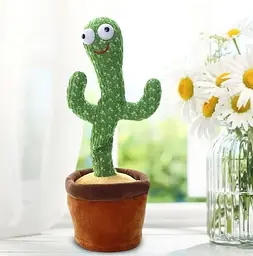 Танцюючий та співаючий кактус Dancing Cactus на 120 пісень з підсвічуванням Зелений - мініатюра 2