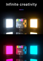 Відеосвітло Ulanzi Vijim Rechargeable Xiaomini RGB Light UV-B01001 VL49 RGB Pro Black - мініатюра 5