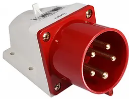 Вилка стаціонарна 32А P5 IP44 3P+N+PE ВС АСКО-УКРЕМ (A0080060006) - мініатюра 2