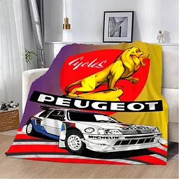 Плед плюшевий на подарунок 3D Peugeot 160х200 см