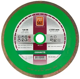 Алмазний диск по граніту PDT Granite 1A1R 250х1,6х10х25,4 мм