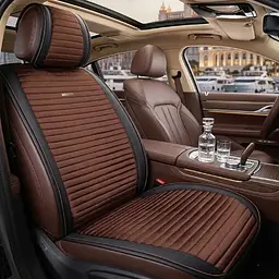 Накидка на передні сидіння Алькантара Napoli Premium Коричневі 1 шт
