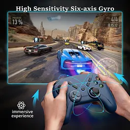 Бездротовий геймпад мультиплатформний ISHAKO AG39 для Nintendo Switch PC Android та iOS темно синій (SKU-152) - мініатюра 5