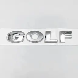 Емблема напис GOLF Гольф для Volkswagen Хром 121x26 мм на скотчі (Завод)